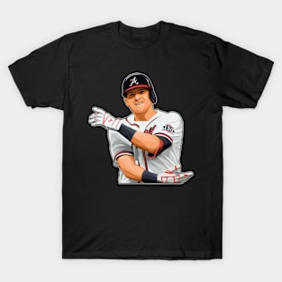 Austin Riley #27 Celebrates In Action T-Shirt